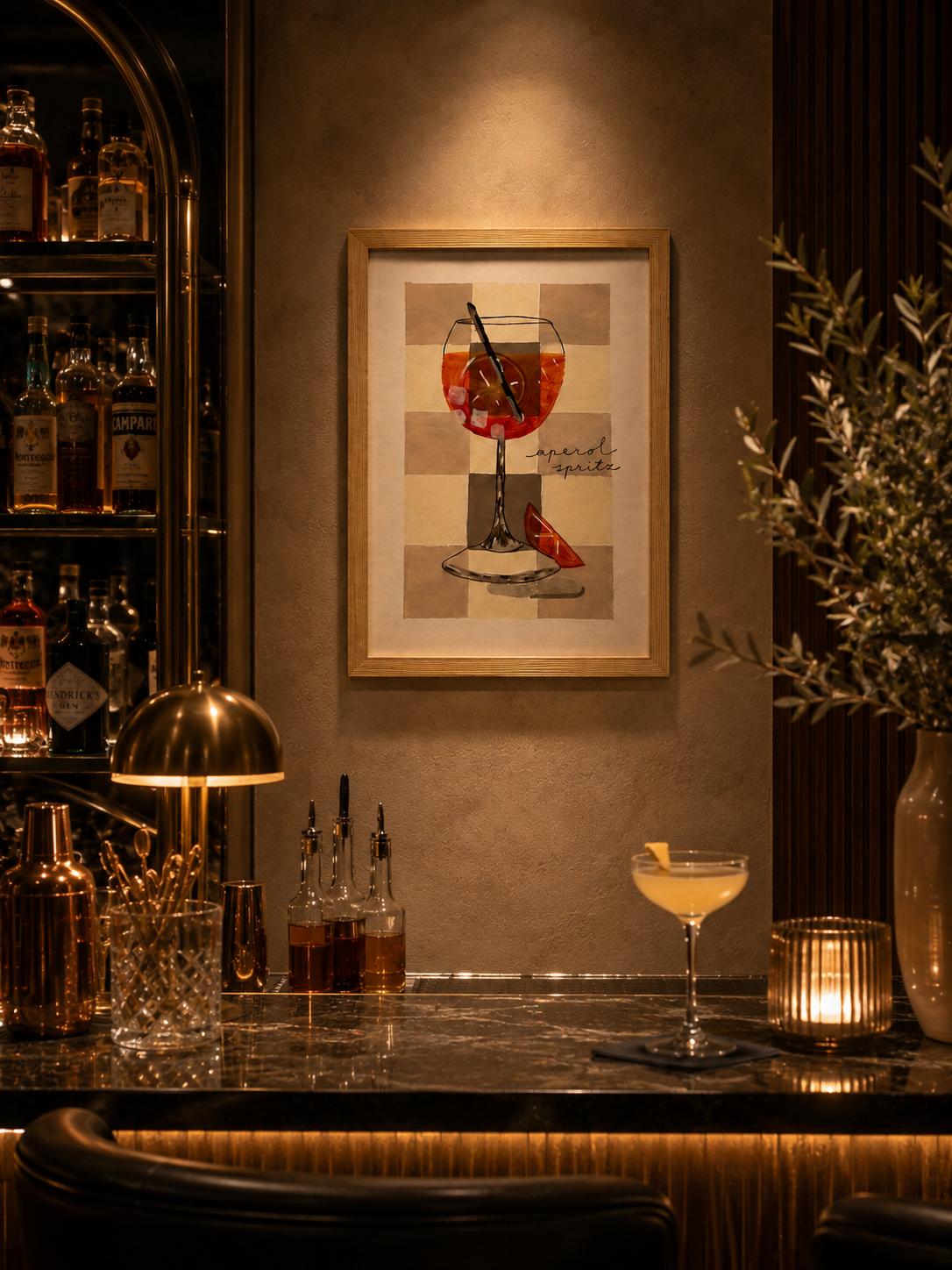 Aperol Spritz - Cocktail Collection - Handmade Paintings