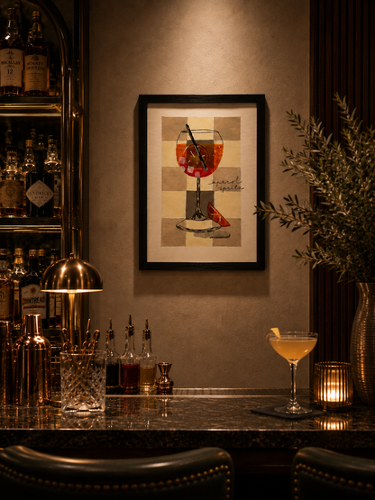 Aperol Spritz - Cocktail Collection - Handmade Paintings
