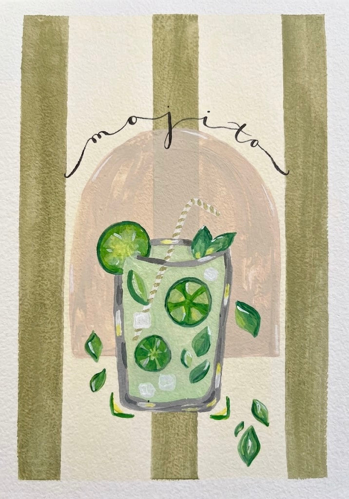 Mojito - Cocktail Collection - Handmade Paintings