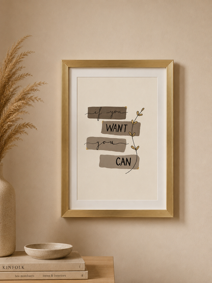 If You Want You Can - Handmade Paintings