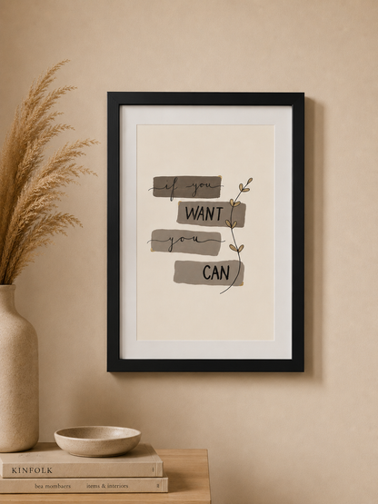 If You Want You Can - Handmade Paintings